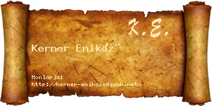 Kerner Enikő névjegykártya