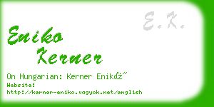 eniko kerner business card